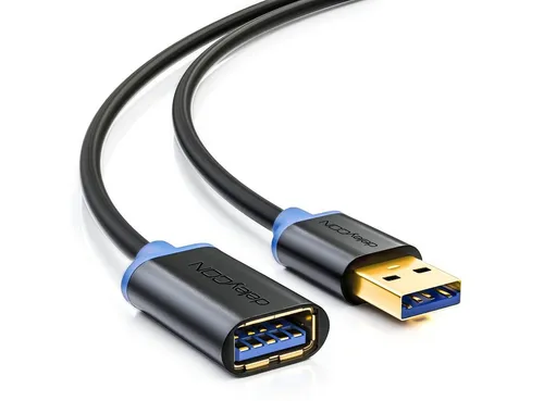 deleyCON deleyCON 2m USB3.0 Verlängerungskabel 5Gbit USB A-Stecker zu A-Buchse USB-Kabel
