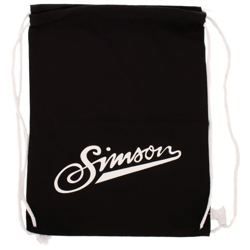 Retro-Sportbeutel, Schwarz, mit Kordelzugverschluss, Aufdruck: 