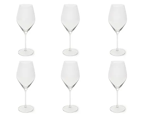 Excelsa Asti Set mit 6 Weingläsern, transparent, mundgeblasenes Glas, Fassungsvermögen 470 ml.