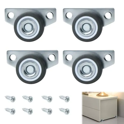 Stück Kugelrollen für Möbel, Möbelrollen Klein Bockrollen Universal Leise Lenkrollen für möbel mit Schrauben für Bodenschubladen Werkzeugkisten Möbel Tisch Kabinett Küchenutensilien 4