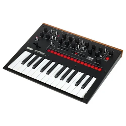Korg Monologue BK B-Stock: Analog Synthesizer - Tragbare & Arranger-Keyboards, 1-stimmiger analoger Synthesizer mit 16-Step Sequenzer und 100 Programm-Speicherplätzen für kreative Klangerstellung.