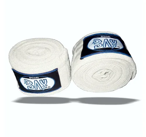 BAY-Sports Boxbandagen Basic Box-Bandagen Handbandagen Boxen Kickboxen weiß