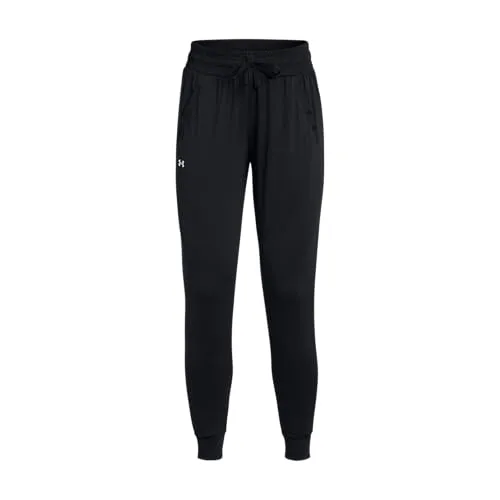 Under Armour Tech Pant black white XS - Lange Laufhosen für Damen, aus leichtem HeatGear-Material, das Schweiß ableitet und schnell trocknet. Perfekt für aktive Frauen, die Komfort und Bewegungsfreiheit schätzen.