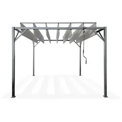 Cazeboo Lamellendach Bahia 300S300 Freistehend Beige – Elegante Pergola