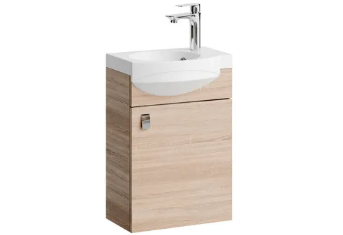 Planetmöbel Waschtisch Waschtischunterschrank 40 cm Sonoma Eiche - Eleganter Waschtischunterschrank in Sonoma Eiche, ideal für kleine Badezimmer. Maße: 40 cm x 60 cm x 29 cm, bietet praktischen Stauraum und zeitloses Design.