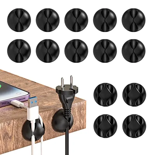 JANREAY Kabelhalter Kabelclips, 14 Packungen Mehrzweck Kabelmanagement Kabel Organizer Set für Schreibtisch, Audiokabel, Netzkabel, USB Ladekabel