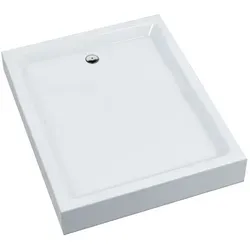 AQUABAD Duschwanne NORMA 90x120cm - Rechteckige Duschwanne aus hochglanzweißem Sanitäracryl, antibakteriell und leicht zu reinigen – ideal für Sanierungen und Neubauten.