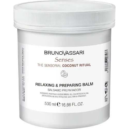 Bruno Vassari Senses Coconut Relaxing Body Balm 500 ml - Körperpflege, verwöhnender Kokos-Balsam für entspannende Hautpflege, spendet Feuchtigkeit und hinterlässt ein seidiges Hautgefühl.
