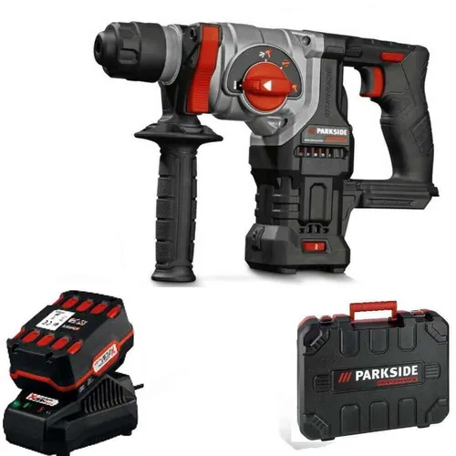 PARKSIDE PERFORMANCE Akku Kombihammer 20 Volt PKHAP 20-Li - Akkuschrauber mit 20 V Leistung, 4 Ah Lithium-Ionen Akku und Ladegerät, ideal für vielseitige Anwendungen im Heimwerkerbereich.