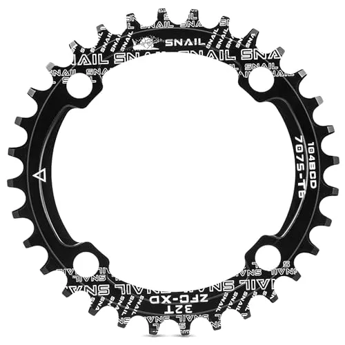 YUEMING Fahrrad Kettenblatt, 104 BCD 32T Kettenblätter, Schmale Breite Kettenblatt, Single Speed ​​Kettenblatt für Meisten Fahrrad Rennrad Mountainbike