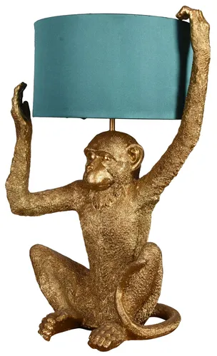 Affenfigur Leuchte Dekolampe Affe Tischlampe Tierfigur Jungle Lampe Affenlampe