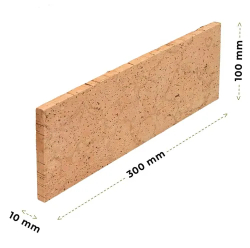Korkpad aus Naturkork | Pad Kork Streifen | 30x10x1 cm | zum Basteln | Platte