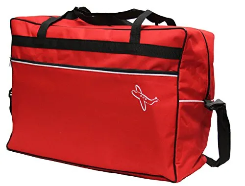 Reisetasche 40 x 20 x 25 cm Boardgepäck Bordcase Reise Koffer HANDGEPÄCK (Rot)