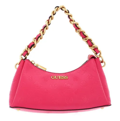 Guess Schultertasche Geva in Lila - Stilvolle Schultertasche aus hochwertigem Polyurethan, perfekt für den Alltag. Mit abnehmbarem Tragegriff und elegantem Logo-Detail. Maße: 26x12x9 cm, ideal für alle Gelegenheiten.