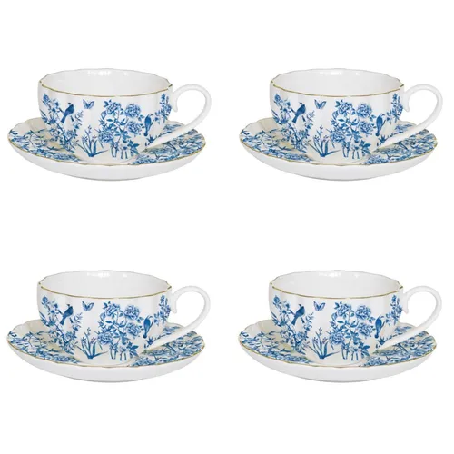 4er Set Tassen PARADISE GARDEN mit Untertasse von Easy-Life