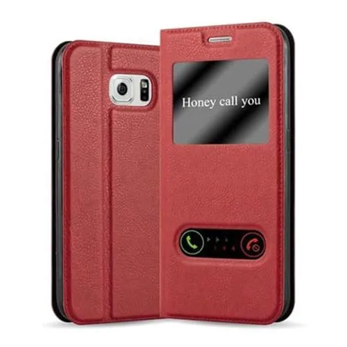 Produktbild Cadorabo Hülle kompatibel mit Samsung Galaxy S6 in Safran ROT