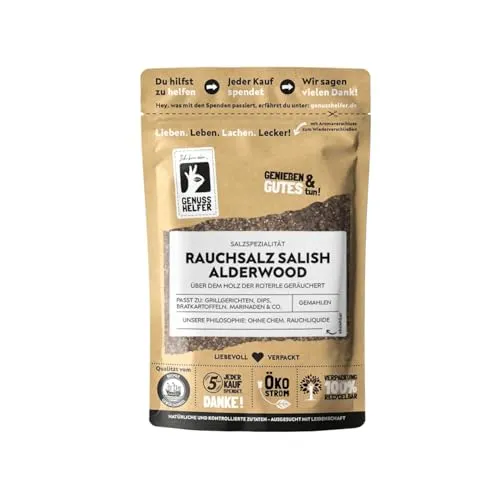 Bremer Gewürzhandel Rauchsalz Salish Alderwood, Rauchsalz aus den USA, leckeres Speisesalz mit Raucharoma, 100g