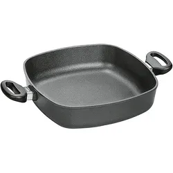 Woll Nowo Titanium Gusspfanne, viereckig 28 x 28 cm - Pfanne aus hochwertigem Titan, ideal für Gas- und Elektroherde, mit 7 cm Höhe für vielseitiges Kochen und Braten.