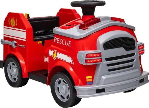 AIYAPLAY Elektro-Kinderauto Feuerwehrwagen 12V - RC-Modelle: Abenteuerliches Elektro-Kinderauto mit Sirene und blinkenden Lichtern, ideal für Jungen und Mädchen, belastbar bis 25 kg.