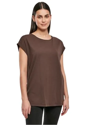 Urban Classics Damen Ladies Organic Extended Shoulder Tee T-Shirt, Brown, S EU