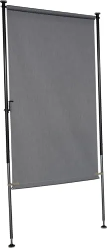 Angerer Sichtschutz Style granit - Breite 150 cm - Sichtschutz aus Stahl in Grau, inklusive Befestigungsmaterial und Montage ohne Bohren, ideal für die Gestaltung von Terrassen und Gärten.