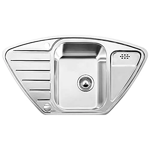 Blanco Lantos 9 E-IF Edelstahlspüle - Sanitäranlagen & Zubehör - Hochwertige Edelstahlspüle mit praktischem Ablauffernbedienung und elegantem IF-Flachrand für flächenbündigen Einbau.