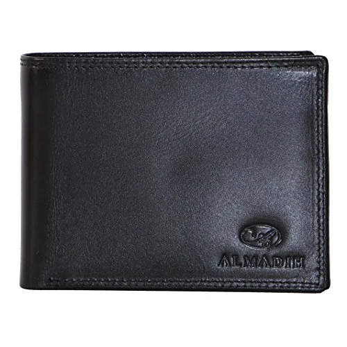 ALMADIH Leder Portemonnaie mit RFID Schutz