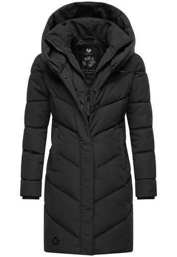 Ragwear Damen Wintermantel Natalka, Wasserdicht und Stylisch für die kalte Jahreszeit - Funktionsjacke mit modischer V-Steppung, 100% vegan, wasserdicht und warm gefüttert – ideal für Herbst und Winter!