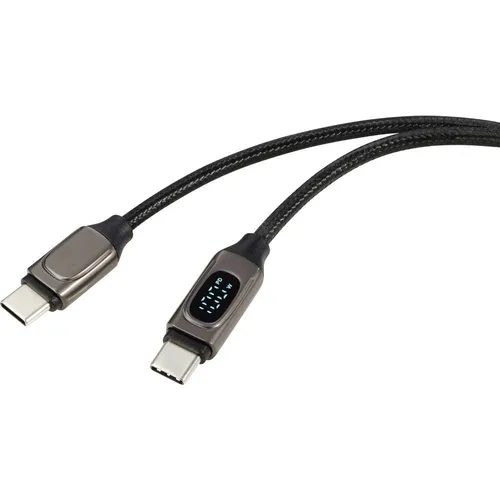 Renkforce USB-Kabel USB 2.0 USB-C® Stecker, USB-C® Stecker 1.00 m Silber