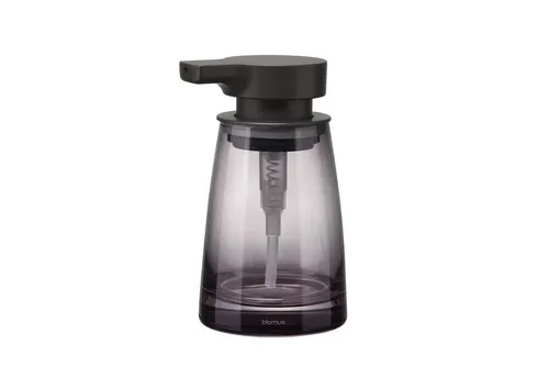 blomus Seifenspender AVA - Flüssigseifenspender 250 ml in Schwarz - Eleganter Seifenspender aus hochwertigem, mundgeblasenem Glas mit 250 ml Füllvolumen. Ideal für modernes Bad-Design und leicht nachfüllbar – für eine stilvolle und praktische Nutzung.