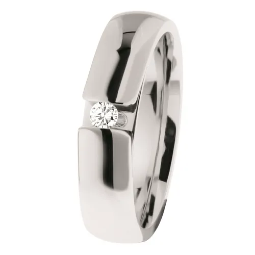 Ernstes Design Ring R515.55 Edelstahl poliert mit Brillant von Ernstes Design