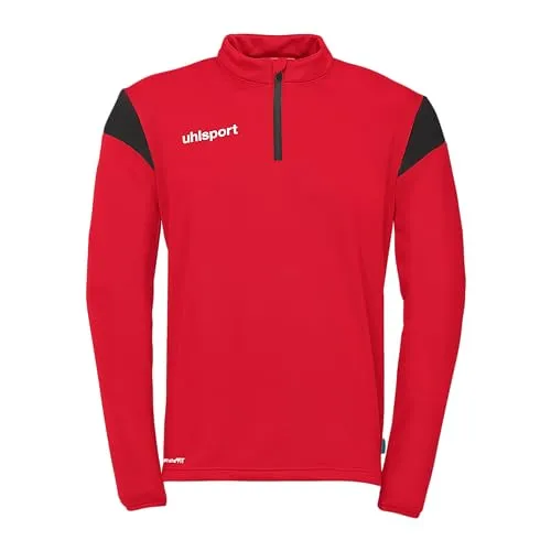uhlsport Squad 27 1/4 Zip Top - Sweatshirt für Fußball und Sport, aus 100% recyceltem Polyester für Nachhaltigkeit, extrem atmungsaktiv und in vielen Farben erhältlich.