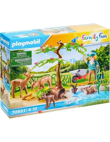 PLAYMOBIL 70863 FAMILY FUN Zoo-Wärter mit Tieren Tiergehege und Zoo Tierpark Neu