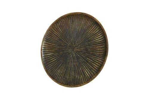 MARELIDA Dekoteller Holzteller Dekotablett rund Mangoholz Holzbrett Dekoteller 22,5cm