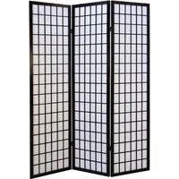 Homestyle4u Paravent Raumteiler Shoj Schwarz in schwarz von Homestyle4u
