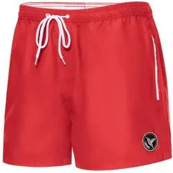 Ladeheid Badeshorts Herren Badehose Boardshorts Beachshorts Schwimmhose LA40-199 rot 5XL