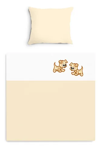 Amilian Babybettwäsche Kinderwagenset - 2tlg. Kinderbettwäsche - 80x80cm + 35x40cm, 100% Baumwolle, 2 teilig, Bettwäscheset für Kinderwagen, Wiege, Babybett - Baby Bettwäsche