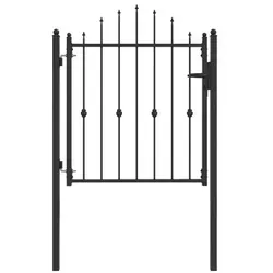vidaXL Zauntor HORST 100 x 100 cm Metall Schwarz - Modernes Gartentor aus robustem Metall – vereint Sicherheit und Stil. Mit anti-aufstiegs Design und stabilen Verschlussmechanismen ist es ideal für Außenbereiche und sorgt für eine zuverlässige Abgrenzung.