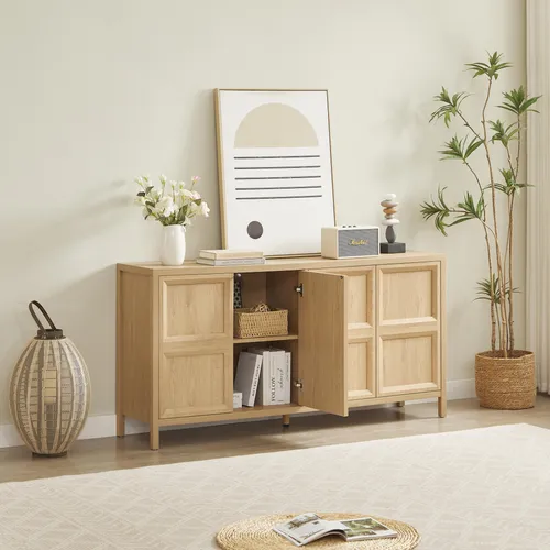 Modfu Sideboard Eiche, 160x80x40 cm – Skandinavisches Design für Ihr Wohnzimmer