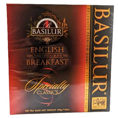 Basilur Schwarzer Tee English Breakfast 100 Teebeutel Schwarztee black tea