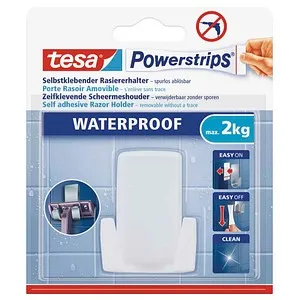 tesa WATERPROOF Large Rasierer Klebehaken für max. 2,0 kg 2,0 x 5,0 cm