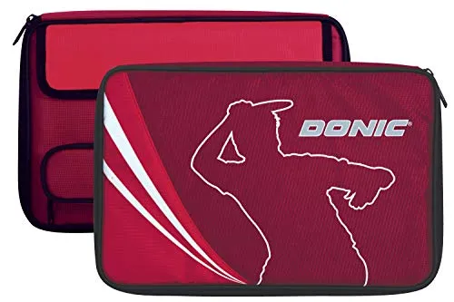 Donic-Schildkröt Tischtennis Schlägerhülle Legends Plus, Schlägerhülle für bis zu Zwei Schläger, extra Ballfach, 818541