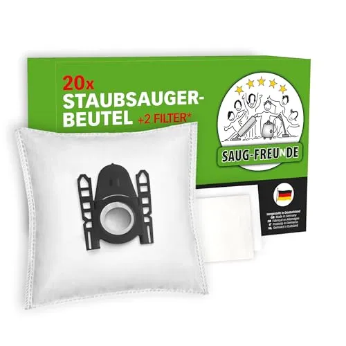 SAUG-FREUnDE | 20 Staubsaugerbeutel für BOSCH Serie 6, BGB6MPOW, BGB6PET2, BGB6SIL1, BGB6X300, BGB6X330, BGL6HYG2, BGL6LHYG, BGL6POW1, BGL6POW2, BGL6SIL2, BGL6TSIL, … (SI3)