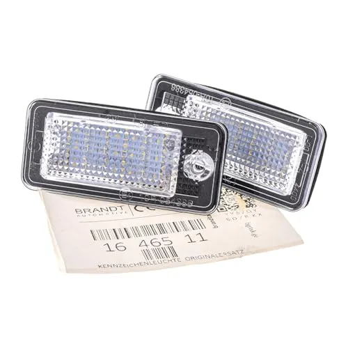 BRANDT AUTOMOTIVE Kennzeichenleuchten LED kompatibel mit Audi RS6 S6 A6 C6 allroad 4FH 06-11 A6 RS6 S6 C6 Avant 4F5 04-11 A6 C6 Limousine 4F2 04-11 A8 S8 D3 02-10 Q7 4L 06-15
