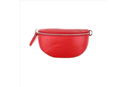 ITALYSHOP24 Bauchtasche Damen Leder - Vielseitige Gürteltasche - Hochwertige Gürteltasche aus italienischem Leder, ideal für Reisen und Tagesausflüge. Praktisch als Hüft- oder Crossbody-Tasche tragbar, mit geräumigem Hauptfach und extra Reißverschluss-Fach.