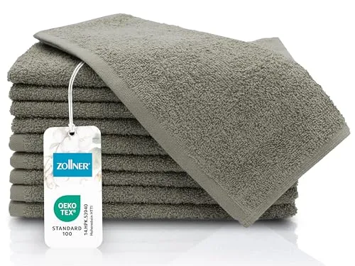 ZOLLNER Gästehandtücher 10er Set, 30 x 50 cm in beige von Zollner