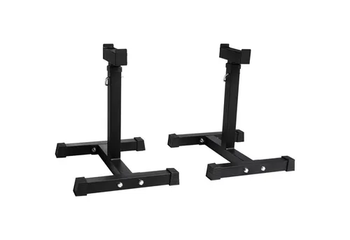 GORILLA SPORTS® Langhantelablage - Höhenverstellbar & Stabil - Hantelständer für Krafttraining, 4-fach höhenverstellbar, bis 130 kg belastbar, sorgt für Sicherheit und Komfort beim Hanteltraining. Rutschfeste Standbeine und stabiles Stahlrohr für optimalen Halt.