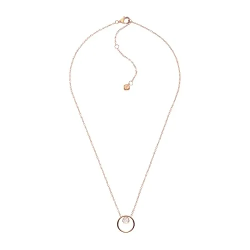 Skagen Damen-Edelstahl-Halskette ELIN - Ketten für Damen, elegante roségoldfarbene Halskette aus gebürstetem Edelstahl mit praktischem Karabinerverschluss für einen stilvollen Look.