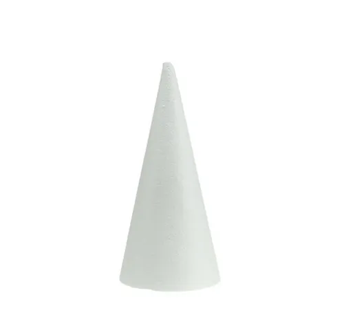 Florists Products Bastelband Styroporkegel Weiß 20cm x 9cm 5er Set - Vielseitiges, 5 Stück