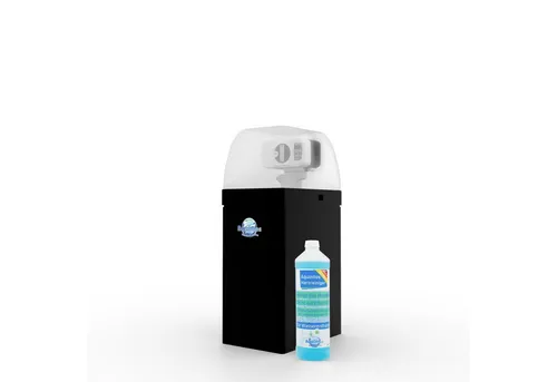 Aquintos Wasseraufbereitung Kalk- und Wasserfilter Enthärter ShinySoft8 Weichwasseranlage Enthärtungsanlage Kabinettanlag, Zubehör für Abwasserschlauch + Harzreiniger, Weichwasseranlage Enthärtungsanlage